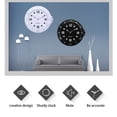 thumbnail image 4 of Reloj de pared silencioso Ounissouiy con luz nocturna Blanco, 4 of 6