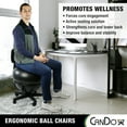 thumbnail image 3 of Cando Metal Ball Chair Inflatable Ergonomic Active Seating Exercise Ball Chair with Air Pump for Home, Office, and Classroom, 3 of 7