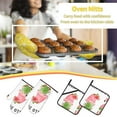 thumbnail image 5 of Haiem Hello Summer Gnome Print Extra Long Oven Mitts and Pot Holders 4pc Sets: Heat Resistant Silicone Oven Mittens with Mini Oven Gloves and Hot Pads Potholders, 5 of 6