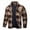 Coffee, variant on ZCFZJW Men's Flannel Plaid Shirt Jacket Quilted Lined Long Sleeve Snap Button Down Shacket Jacket Lightweight Cardigan Outwear Coat with Pockets Orange XXXXXL