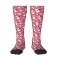 thumbnail image 1 of Fotbe French Bulldog Calcetas Divertidas Estampadas para Hombre y Mujer, Calcetas de Algodón hasta la Rodilla para Caminar, Correr, Enfermería y Embarazo, 1 of 6