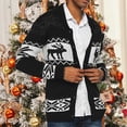 thumbnail image 2 of IROINNID Men's Long Sleeve Mid-Length Cardigan Jacket Graphic Prints Leisure Christmas Button Closure Knit Cardigan Stand Collar Sweater Jacket, 2 of 6