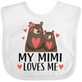 thumbnail image 3 of Inktastic My Mimi Loves Me Bear Boys or Girls Baby Bib, 3 of 4