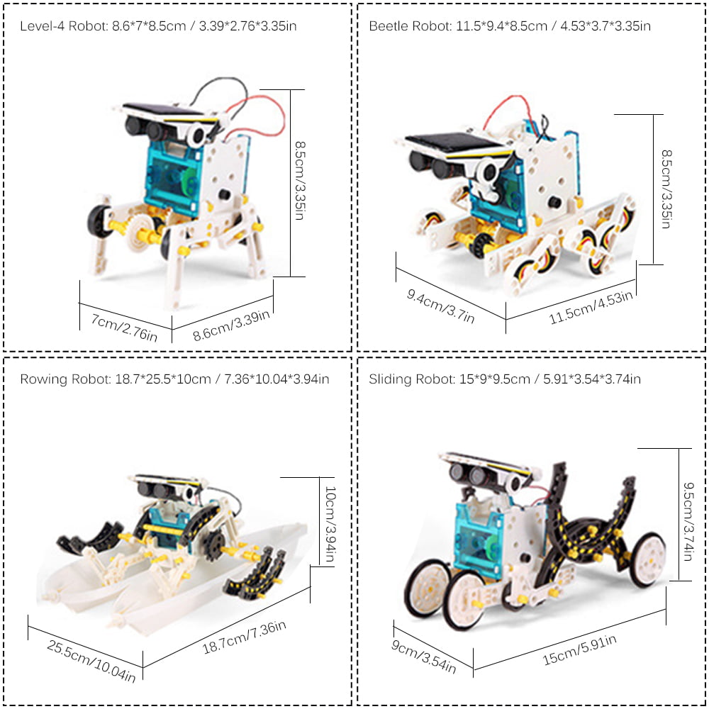 Details about   13 in 1 Solar Robot DIY Children STEM Science Toy Building Block Puzzle US M5W6 