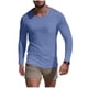 thumbnail image 2 of pstuiky Camisas de manga larga de invierno para hombre, Camiseta deportiva de manga larga con cuello redondo y bolsillo informal de colores sólidos para hombre camisetas de hombre l, 2 of 6