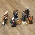 thumbnail image 6 of 11pcs Christmas Manger Decorations Set Jesus Nativity Holy Family Scene Resin, 6 of 9