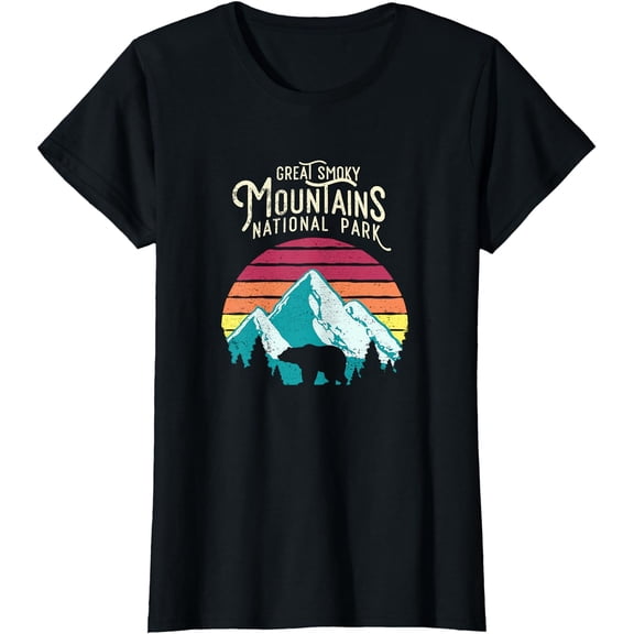 Vintage Great Smoky Mountains National Park Bear T Shirt