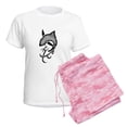 thumbnail image 6 of CafePress - Tribal Shark Black Women's Light Pajamas - Women's Short Sleeve Print T-Shirt and Pants Light Cotton Pajama Set, 6 of 7