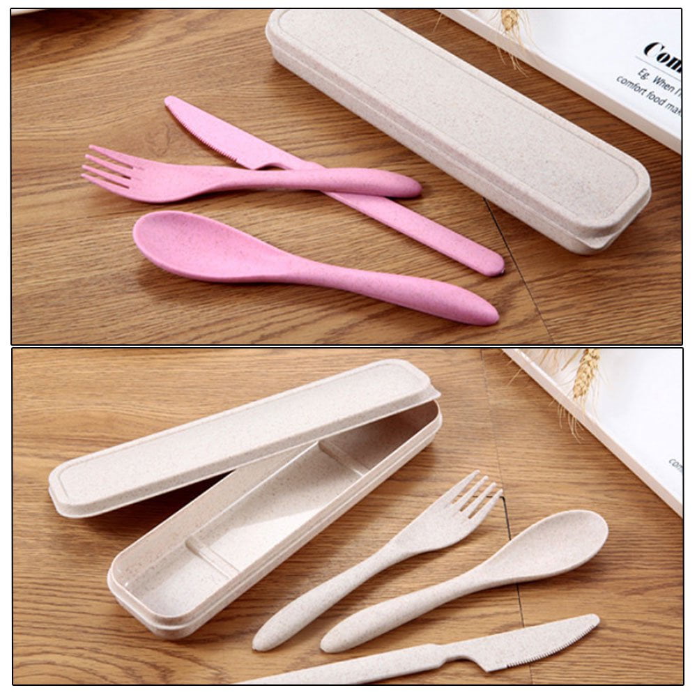 Set 4 En 1 Couverts Camping Inox - Cuillère Fourchette Couteau Ouvre-boîte - Vintage Japon
