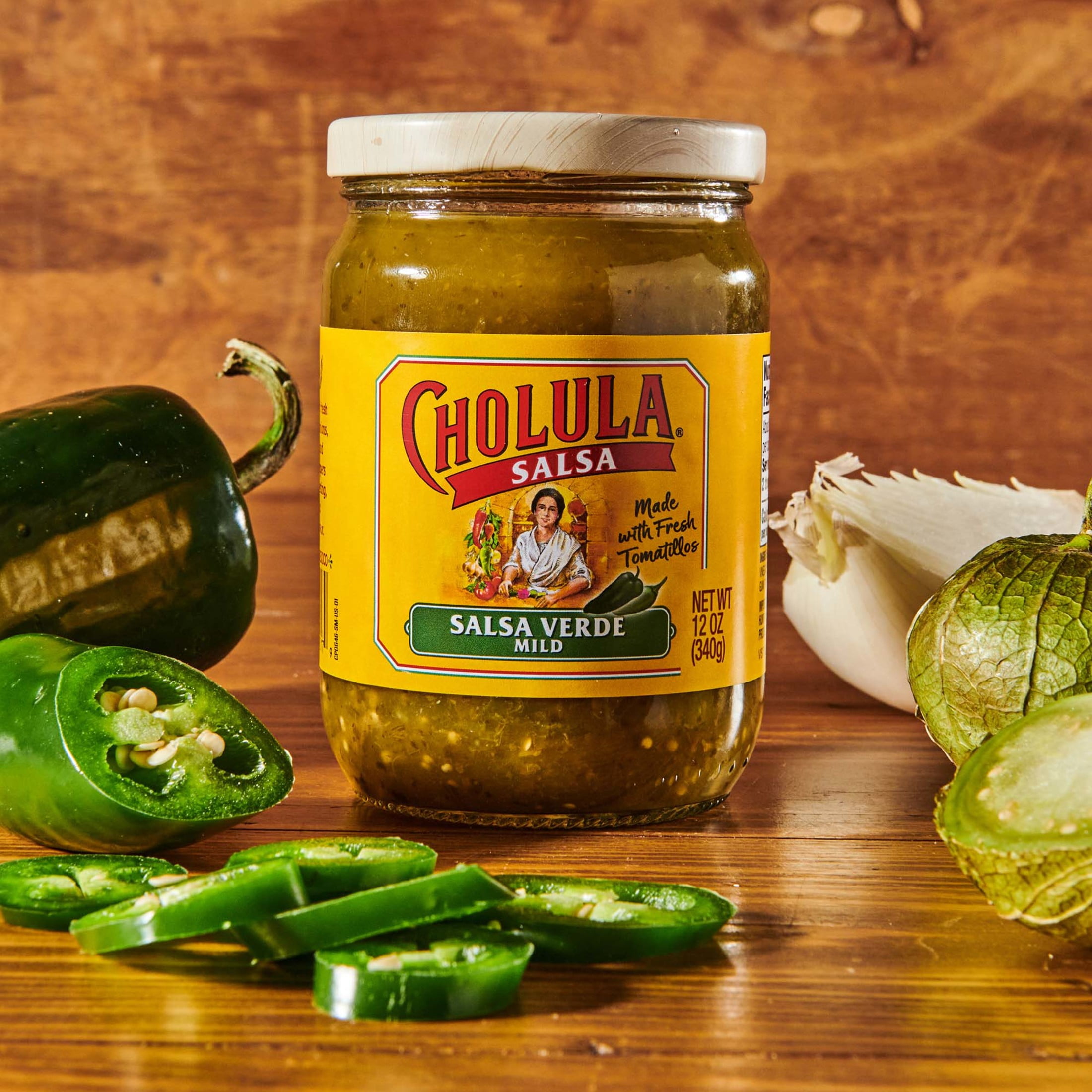 (6 pack) Cholula Salsa Verde - Mild Salsa, 12.0 oz Jar