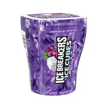Ice Breakers Ice Cubes Arctic Grape Flavored Sugar Free Chewing Gum, Bottle 3.24 oz, 40 Pieces
