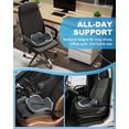 thumbnail image 6 of Memory Foam Truck Seat Cushion with TPE Gel Support, Truck Seat Cushion with Non-Slip Washable Cover for Back Support & Pain Relief During Long Drives(Gray&Dark Gray), 6 of 7