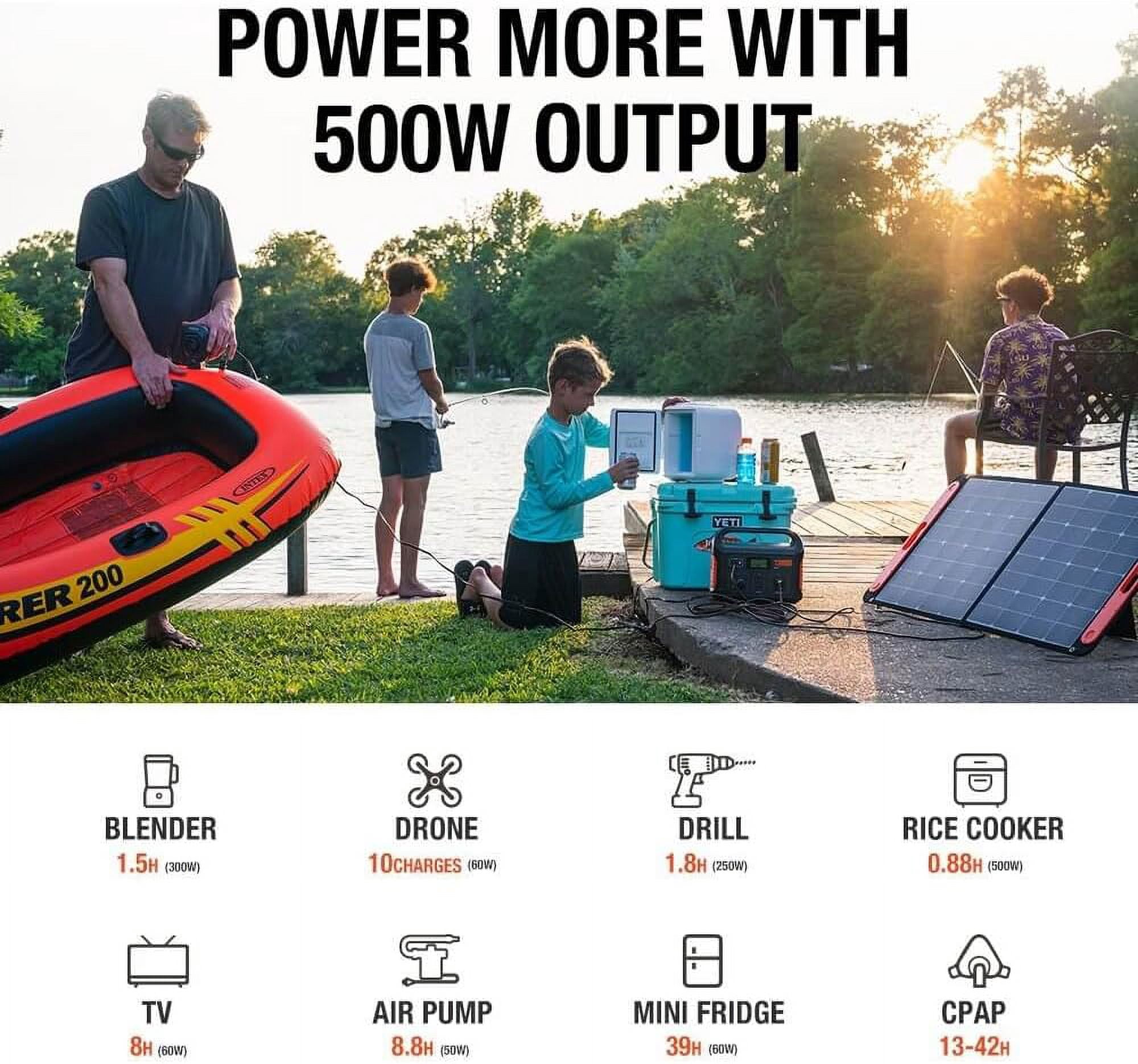 Restored Jackery Explorer 550 Portable Power Station, (Refurbished)