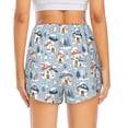 thumbnail image 3 of Picia cute Mushroom Village Pattern Women's 2 in 1 Athletic Running Shorts High Waisted Workout Casual Gym Sweat Shorts with Comfy Liner Zipper Pockets-Large, 3 of 9