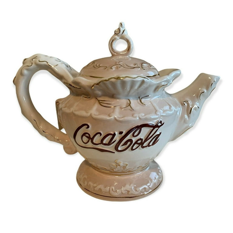 Coca-Cola 陶器製ポット 5セント 3個セット Coca Cola Vintage 1998 Victorian Teapot Series, Cracker Barrel