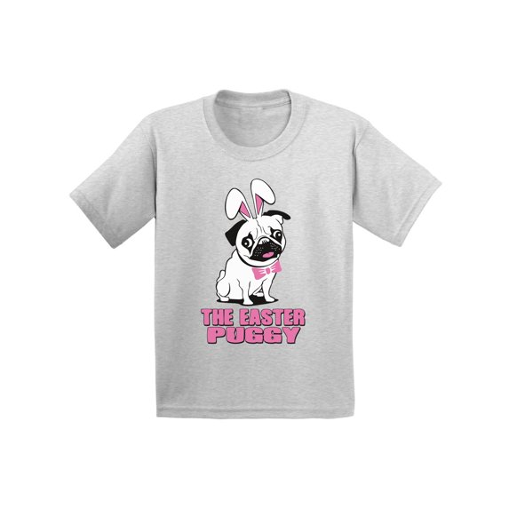 Awkward Styles The Easter Puggy Infant Shirt Easter Baby Shirt Funny Easter Holiday Gifts First Easter Outfit for Baby Easter Dog Tshirt for Baby Pug Shirt for Easter Happy Easter Outfit for Baby