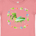 thumbnail image 4 of Inktastic Praying Mantis with Flowers and Leaves Boys or Girls Baby T-Shirt, 4 of 5