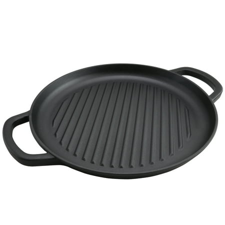 Cast Iron Round Grill Pan - Crock Pot Artisan 13 inch Round Cast Iron Grill Pan