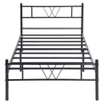 thumbnail image 2 of Cama Individual HOMEMAKE FURNITURE Somier de Metal Negro Minimalista Moderno 197x99,5cm, 2 of 6