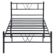 thumbnail image 2 of Cama Individual HOMEMAKE FURNITURE Somier de Metal Negro Minimalista Moderno 197x99,5cm, 2 of 6