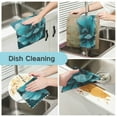 thumbnail image 2 of Ryvnso Teal Flower Kitchen Towels Dish Clothes for Drying Dishes Cleaning Absorbent Set of 6, 2 of 9