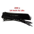 thumbnail image 2 of NiftyPlaza 14 Inch Cable Ties, 75 Pounds TENSILE Strength Premium Grade, 200 Zip Ties, 2 of 2