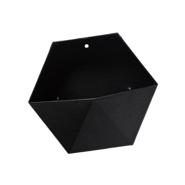 Billuyoard Estante de pared Hexagonal, estante de almacenamiento geométrico, estilo nórdico, sin perforaciones, soporte de baño Simple, libros, Almacenamiento y organización del hogar Negro