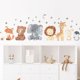 thumbnail image 1 of Pegatinas de pared con dibujos de elefantes, león, jirafas, estrellas y lunas, autoadhesivas, decorativas para habitación de niños, 1 of 5