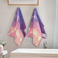 thumbnail image 4 of Fireworks Sky Shining Spots Hand Towel Absorbent Bath Towels for Bathroom Sports Gym 28" x 14" Set of 2, 4 of 8
