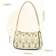 thumbnail image 3 of FORMRS Womens Shoulder Bag with Chain Strap Clutch Purse Cute Tote Handbag, Pastel Green Geometric, 3 of 7