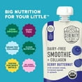 thumbnail image 5 of (3 pack) Serenity Kids Dairy Free Organic Berry & Butternut Smoothie + Protein Stage 2 Baby Food Grass Fed Collagen, 3.5oz Pouch, 5 of 11