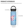 thumbnail image 5 of SEANATIVE Cartoon Axolotl Insulated Water Bottle 20oz Stainless Steel Double-Walled Thermos for Cold Drinks For Hot Beverages Vacuum Insulated Reusable Bottle, 5 of 7