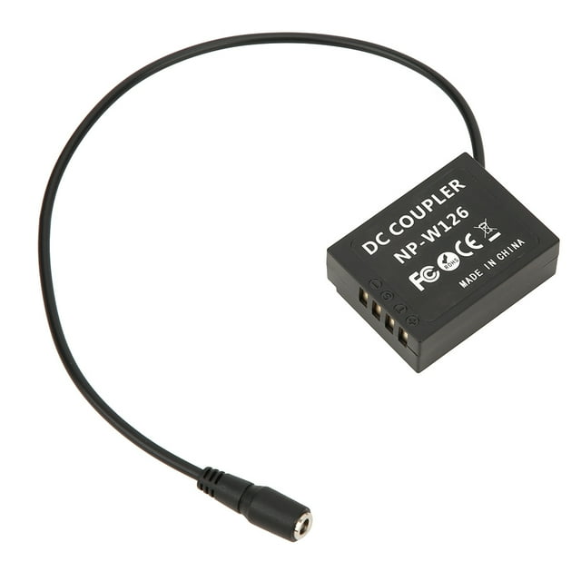 NP W126 Full Decoding Dummy Battery with DC Interface Straight Wire for Fuji X T1 X T2 X T3 X T10 X T20 X T30 X Pro1 X Pro2 X Pro3