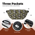 thumbnail image 4 of Naloa White Retro Off-Road Vehicle Print Running Belts for Men Women,Running Fanny Pack with 2-Zipper Pockets,Waterproof Waist Pack for Travel Hiking Running Outdoor Sports, 4 of 8
