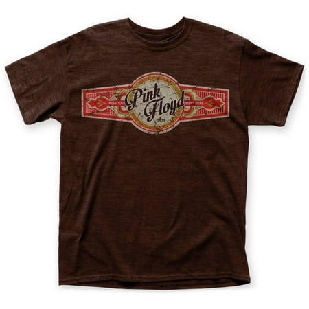 Mushroom Brown Apparel - Pink Floyd- Wish You Were Here Cigar Label Apparel T-Shirt - Brown