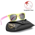 thumbnail image 1 of Flexible Kids Sunglasses Polarized Unbreakable Toddler Sun Glasses for Baby Boys and Girls UV400 with Case, Age 2-8 (Brilliant Yellow/Pink), 1 of 8