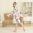 thumbnail image 4 of FORMRS Niños Bathrobe Unisex Hooded Robe Soft Plush Pajamas Sleepwear, Size 4-6T, Red Christmas Gift Pattern, 4 of 7
