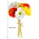 thumbnail image 2 of Injueey Paquete de crisantemo artificial El paquete de flores de simulación Decoración para el hogar Flores artificiales blanco naranja amarillo Injueey HA7497-04B, 2 of 6