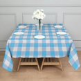 thumbnail image 3 of Blue and White Checkered Pattern Square Tablecloth, Waterproof Wipeable Spillproof Washable Table Cover for Home Kitchen Party and Daily Decor 52"x52", 3 of 6
