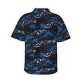 thumbnail image 3 of Goofa Blue Sports Car Hawaiian Shirt for Men, Unisex Summer Beach Casual Short Sleeve Button Down Shirts,Aloha Tropical Floral print shirt-Medium, 3 of 9