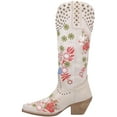 thumbnail image 3 of Dingo  Womens Poppy Floral Snip Toe   Casual Boots   Knee High Low Heel 1-2", 3 of 5