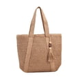 thumbnail image 1 of Bolso de Hombro para Mujer, Bolso Tejido para Mujer, Bolsa de Viaje Informal, Bolso de Mano para Mujer, Bolso de Mano Bohemio, Bolso de Playa para Fie Marrón claro Yinane Bolso de mujer, 1 of 8
