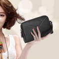thumbnail image 2 of Mini bolso multifunción de cuero PU para mujer, bolso de mano para tarjetas y monedas (negro) Likrtyny Para estrenar, 2 of 6