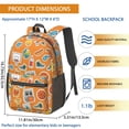 thumbnail image 3 of Basketball and Drink Orange Pattern 17" School Backpacks for Teens,Waterproof Oxford Fabric,S-Shape Padded Straps for School,Travel,Hiking,Camping, 3 of 6