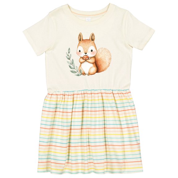 Inktastic Brown Squirrel Girls Toddler Dress