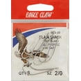 thumbnail image 3 of Eagle Claw 085AW-2/0 Plain Shank Offset Hook, Nickel, Size 2/0, 8 Hooks Per Pack, 3 of 4