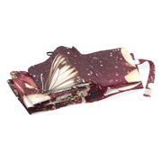 YAZAOO One-Touch Auto Open Close Rain Umbrella With Creative Blossoms and Butterflies on Burgundy Pattern