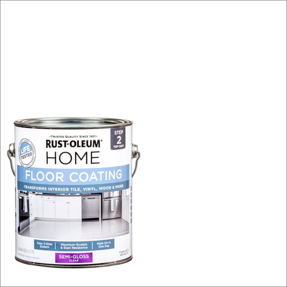 2 Pack, Top Coat, Rust-Oleum Home Floor Paint Semi-Gloss - 358584, Gallon
