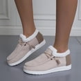thumbnail image 4 of Women's Winter Warm Wendy Shoes,Comfort Cotton Lined Ankle Lightweight Non-slip Moccasins Canvas Flat Snow Boots, 4 of 13