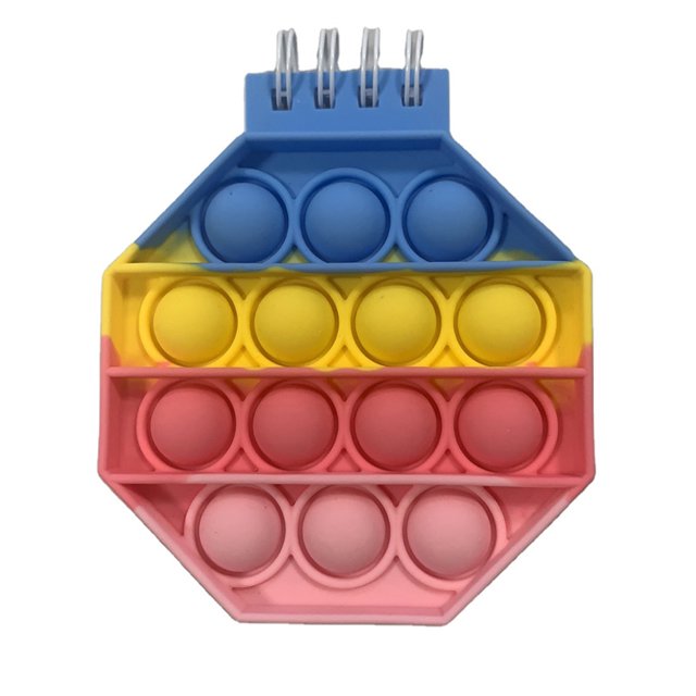 Push Bubble Octagonal Notebook Extrusión De Silicona Suave Bloc De Notas De Burbujas Juguete De Descompresión Noticed FN006578-07